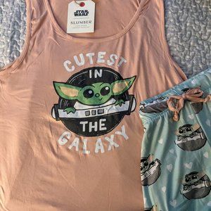 NWT Star Wars Baby Yoda Pajama Set